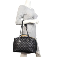 Chanel CC Bicolour Bowling Bag