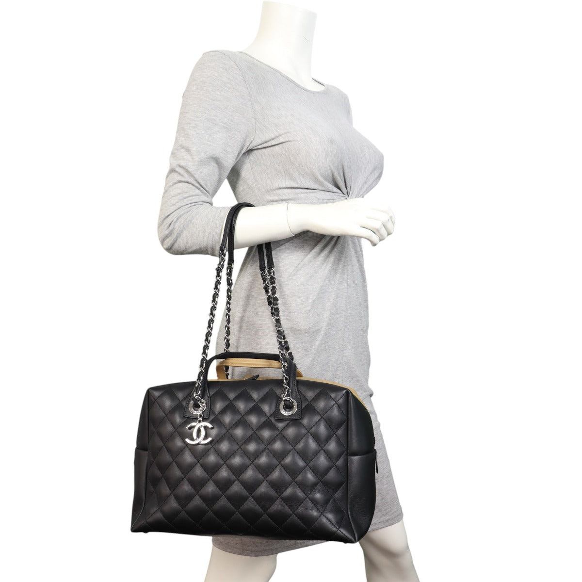 Chanel CC Bicolour Bowling Bag