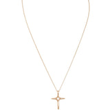Tiffany & Co Elsa Peretti Infinity Cross 18k Rose Gold Necklace Medium