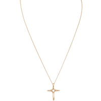 Tiffany & Co Elsa Peretti Infinity Cross 18k Rose Gold Necklace Medium