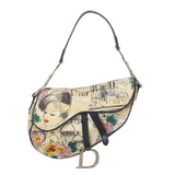 Dior Vintage Saddle Bag Paris ‘50s Print