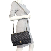 Chanel Classic Double Flap Jumbo Caviar