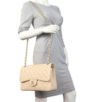 Chanel Classic Double Flap Jumbo Caviar