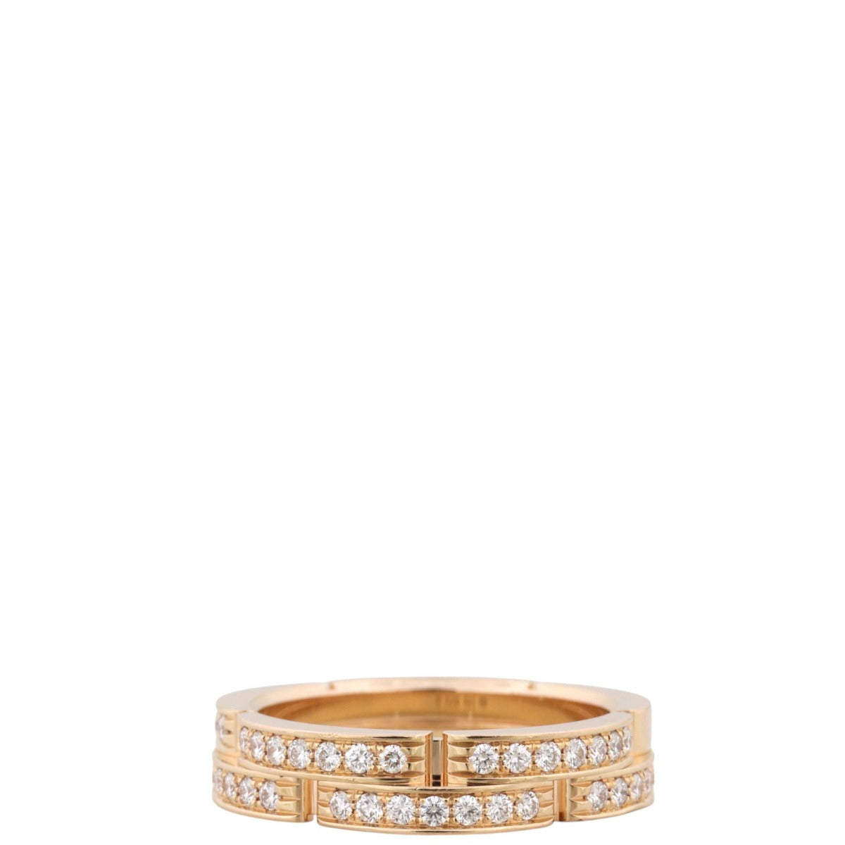 Cartier Maillon Panthere Diamond 18k Rose Gold Ring