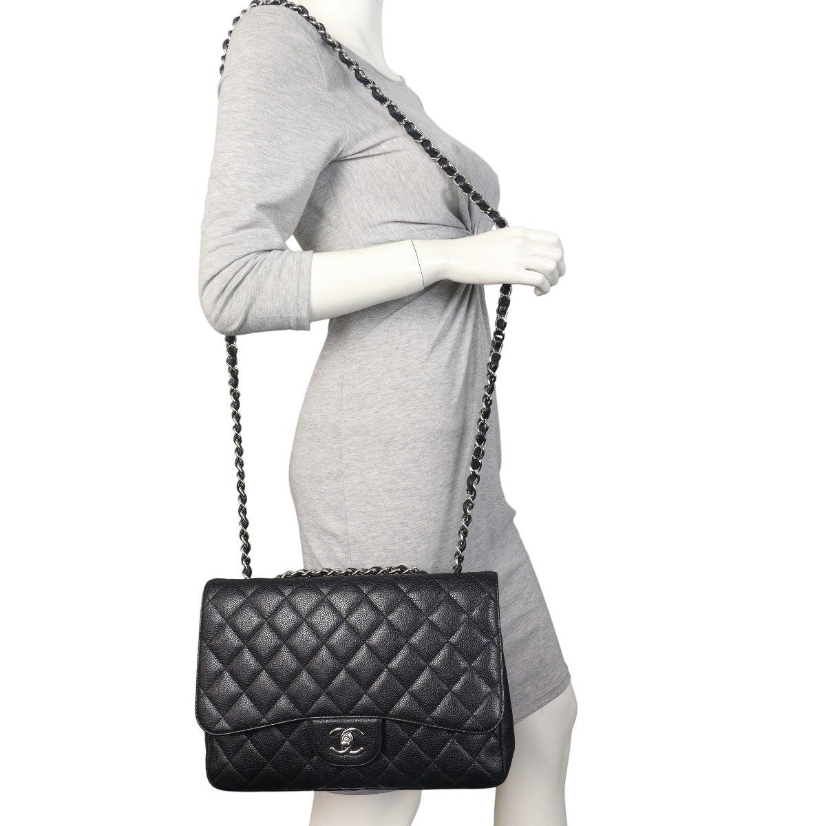 Chanel Classic Single Flap Jumbo Caviar