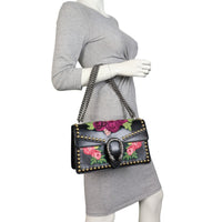 Gucci Floral Embroidered Studded Dionysus Small Shoulder Bag