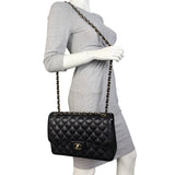 Chanel Classic Double Flap Jumbo Caviar