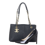 Chanel Surpique Chevron Tote