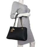 Chanel Surpique Chevron Tote