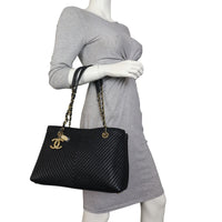 Chanel Surpique Chevron Tote
