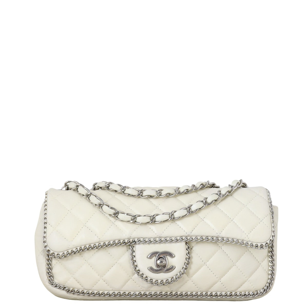 Chanel Chain Trim East West Flap Bag