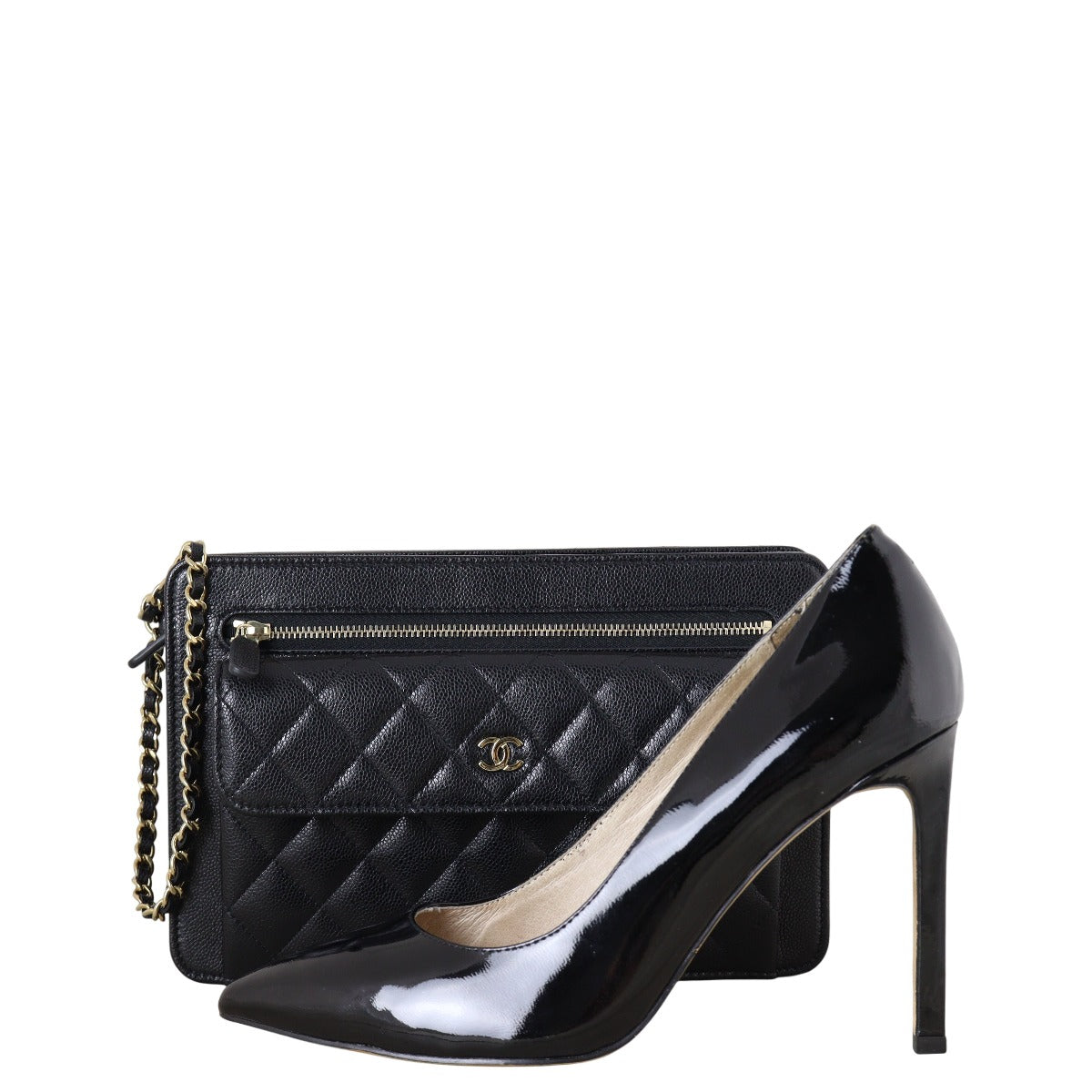 Chanel Front Pocket Wristlet Clutch