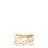 Tiffany & Co. Atlas X Wide Diamond 18k Rose Gold Ring