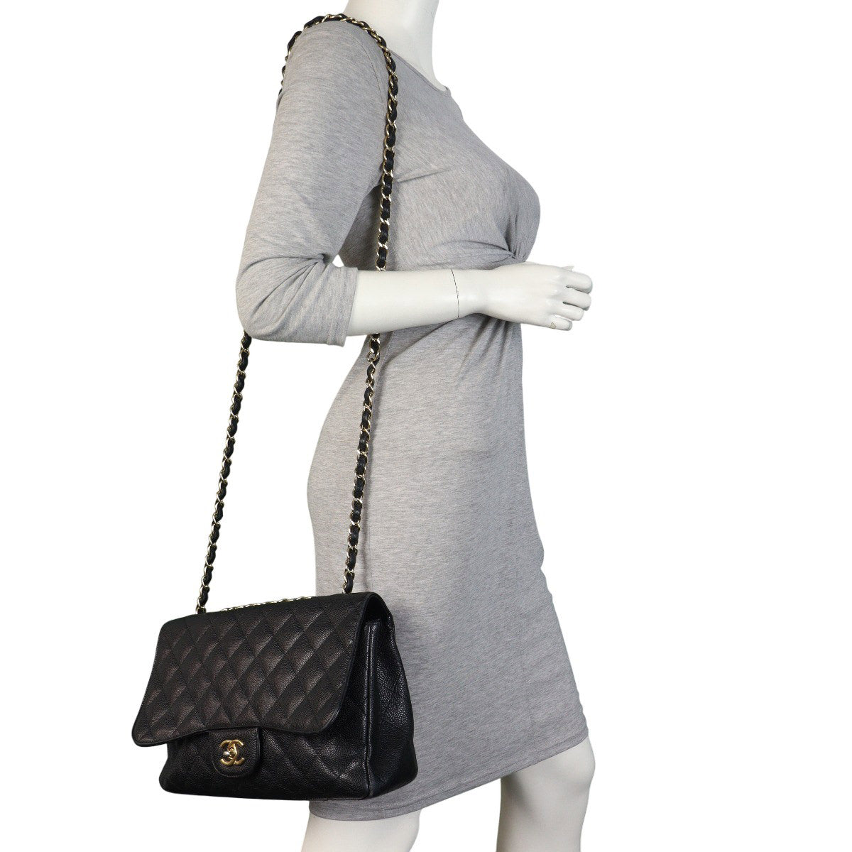 Chanel Classic Single Flap Jumbo Caviar