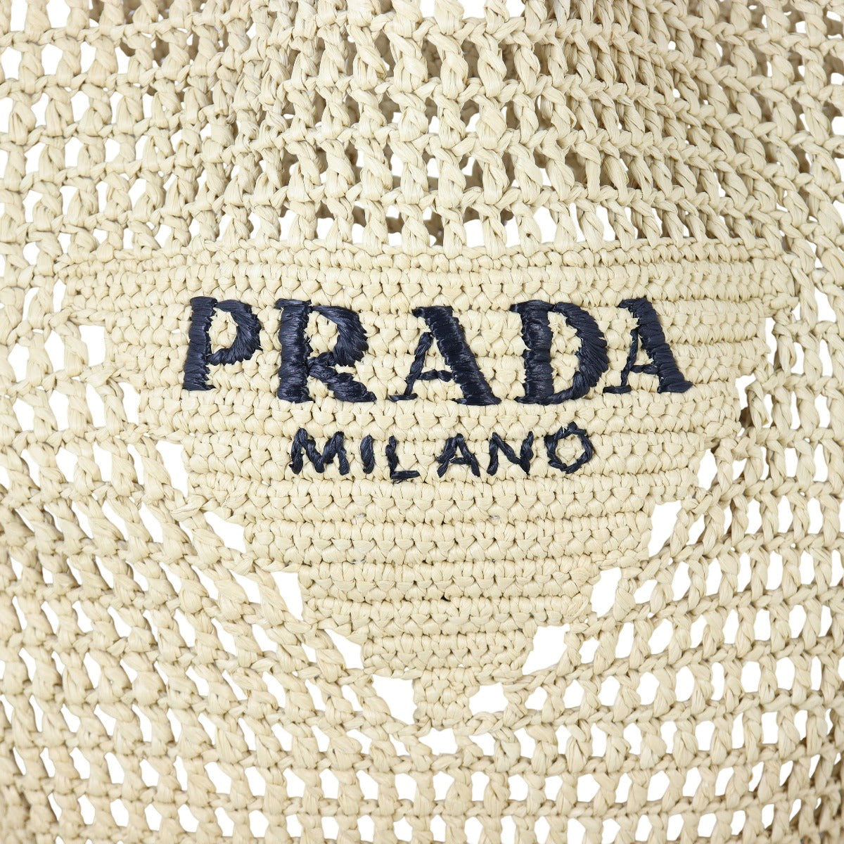 Prada Crochet Raffia Hobo