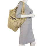 Prada Crochet Raffia Hobo