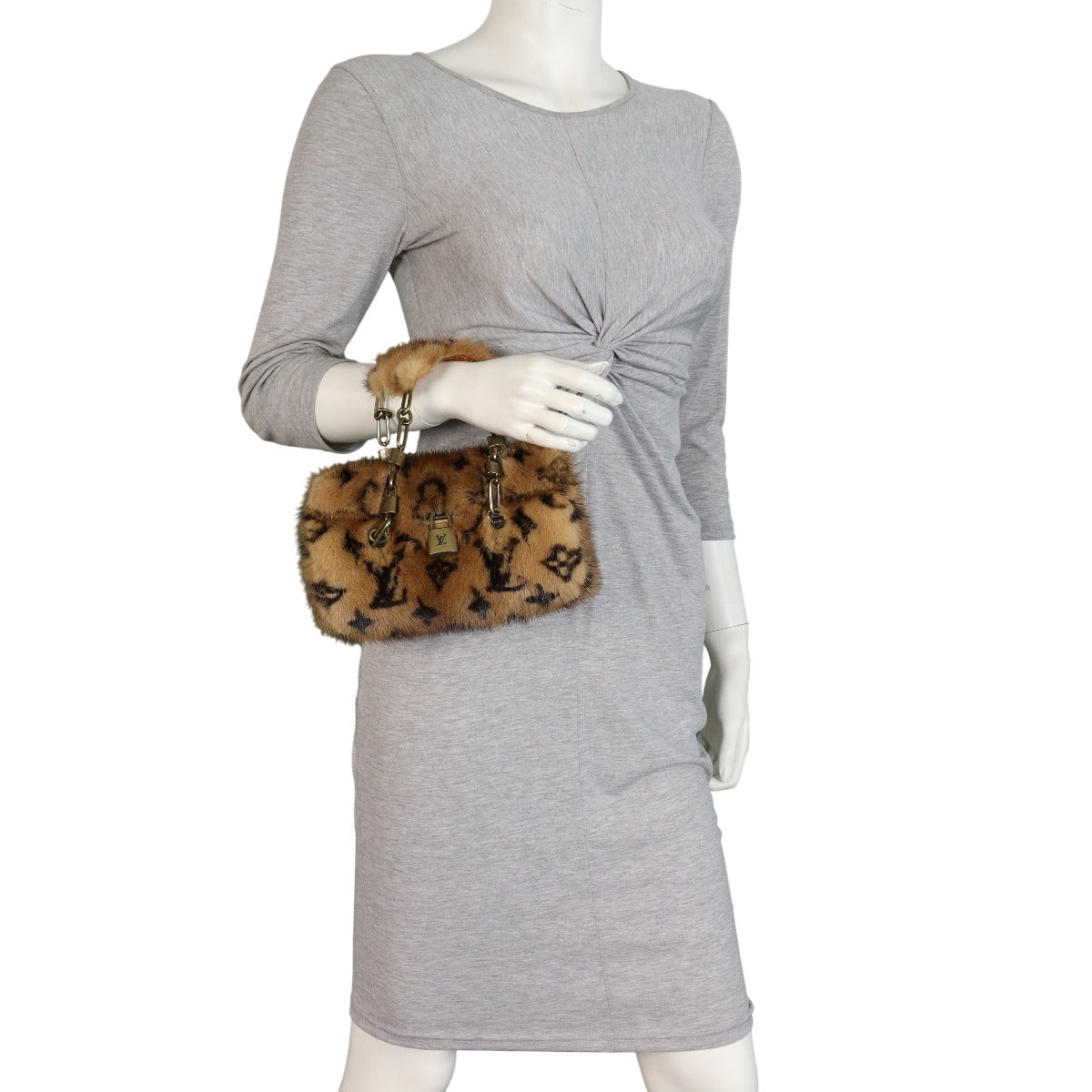 Louis Vuitton Papillon Pochette Mink Alligator