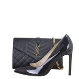 Saint Laurent Monogram Mix Matelasse Envelope Wallet on Chain