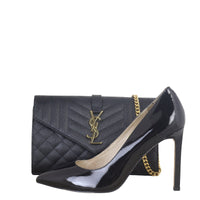 Saint Laurent Monogram Mix Matelasse Envelope Wallet on Chain