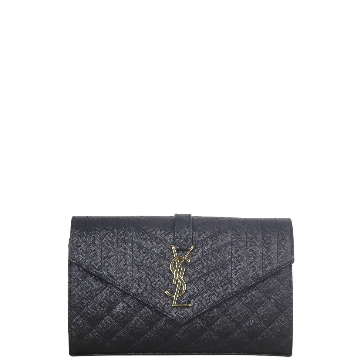 Saint Laurent Monogram Mix Matelasse Envelope Wallet on Chain