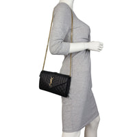 Saint Laurent Monogram Mix Matelasse Envelope Wallet on Chain