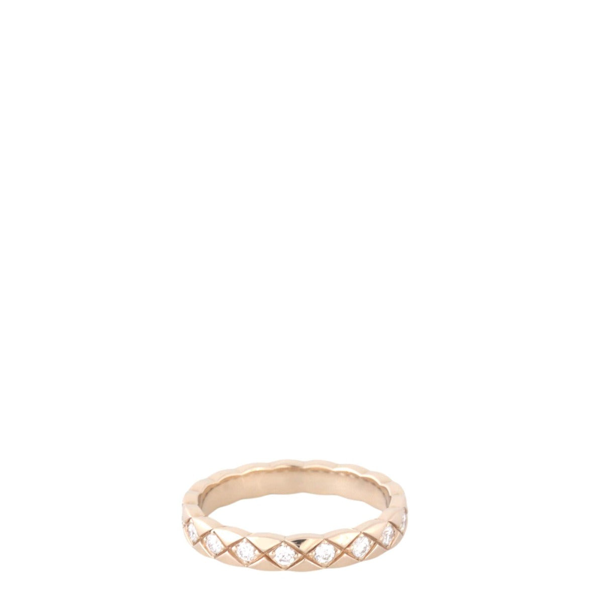 Chanel Coco Crush Diamond Ring 18k Rose Gold Mini