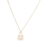 Hermes Amulettes Constance Pendant Diamond 18k Rose Gold Necklace