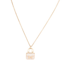 Hermes Amulettes Constance Pendant Diamond 18k Rose Gold Necklace