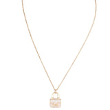 Hermes Amulettes Constance Pendant Diamond 18k Rose Gold Necklace