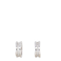 Bvlgari B.Zero1 Diamond 18k White Gold Hoop Earrings