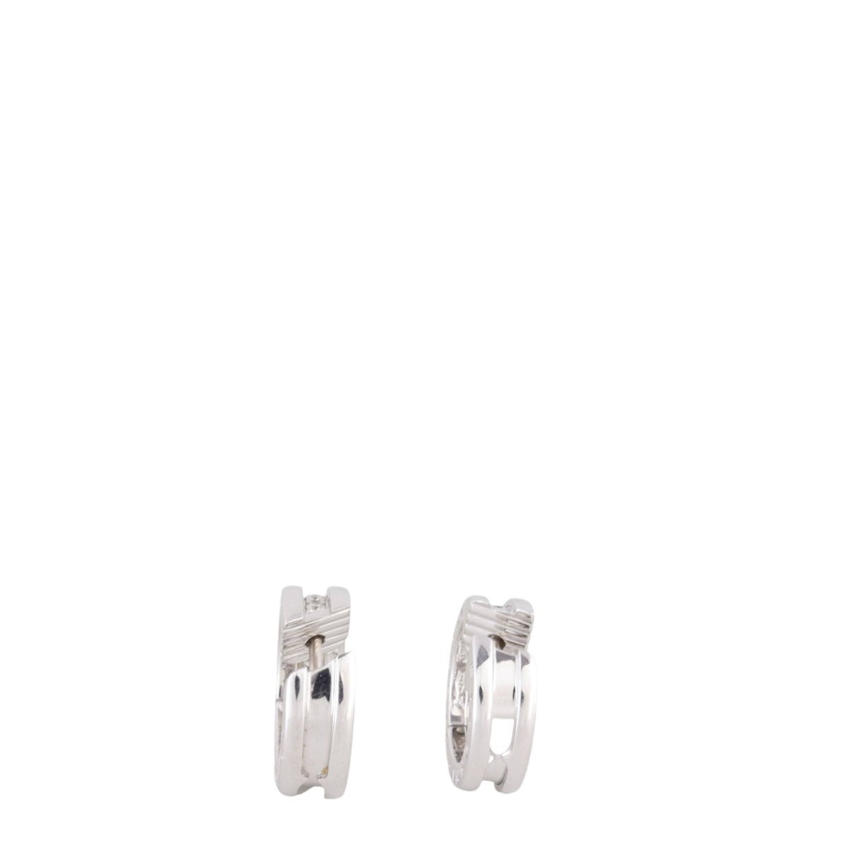 Bvlgari B.Zero1 Diamond 18k White Gold Hoop Earrings