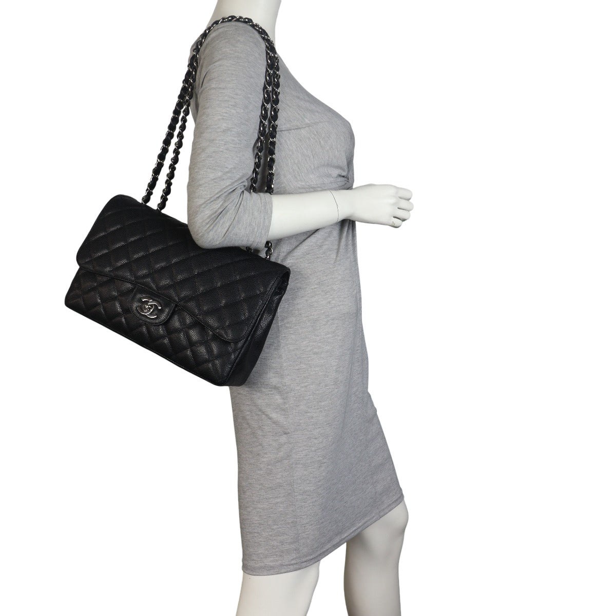 Chanel Classic Single Flap Jumbo Caviar