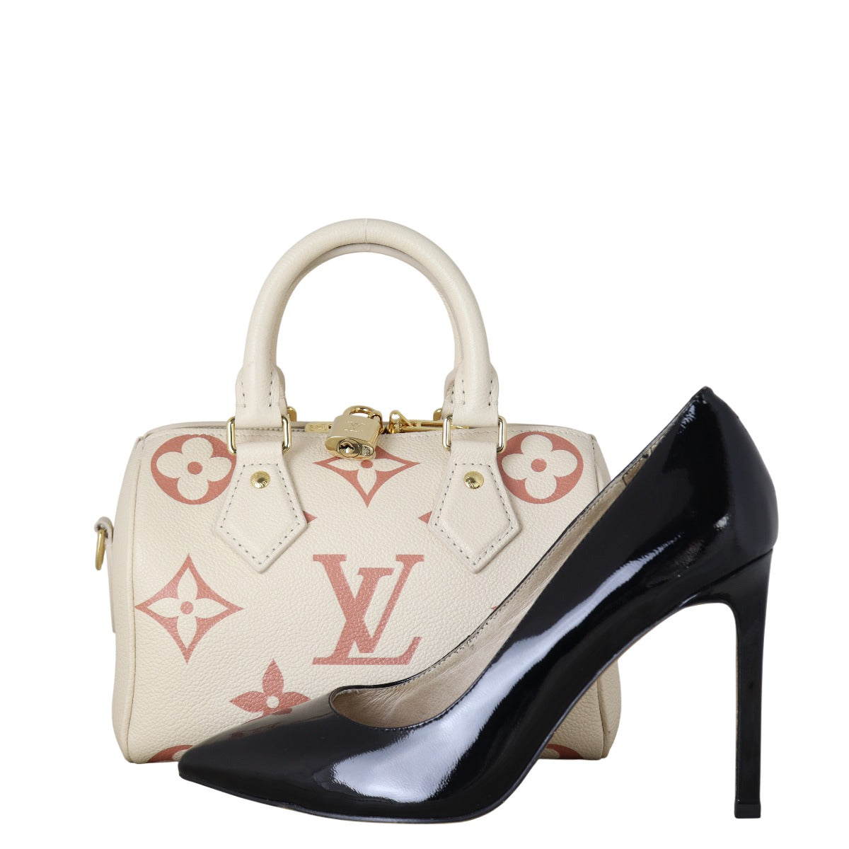 Louis Vuitton Speedy 20 Bandouliere Monogram Empreinte Giant Bicolour