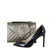 Saint Laurent Monogram Mix Matelasse Envelope Chain Bag Medium