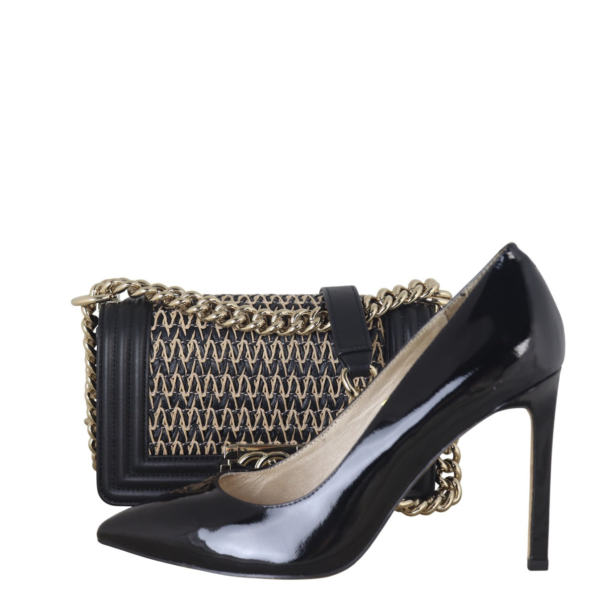 Chanel Boy Small Raffia