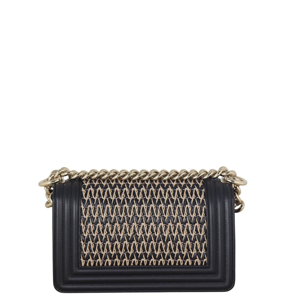 Chanel Boy Small Raffia