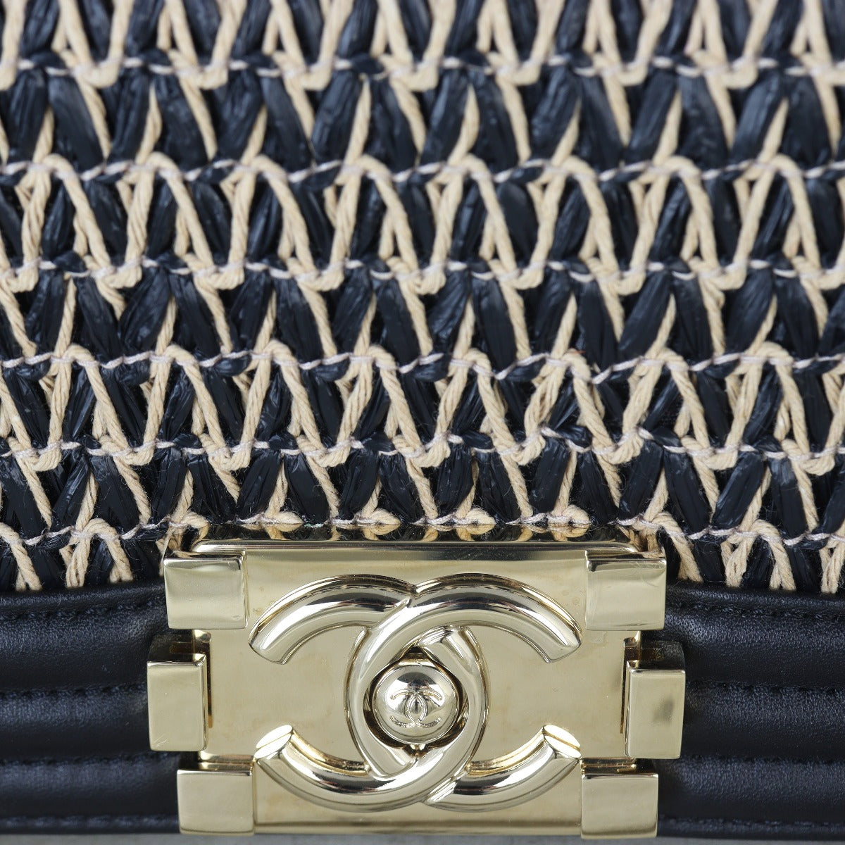 Chanel Boy Small Raffia