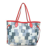 Louis Vuitton Neverfull MM Denim Rouge