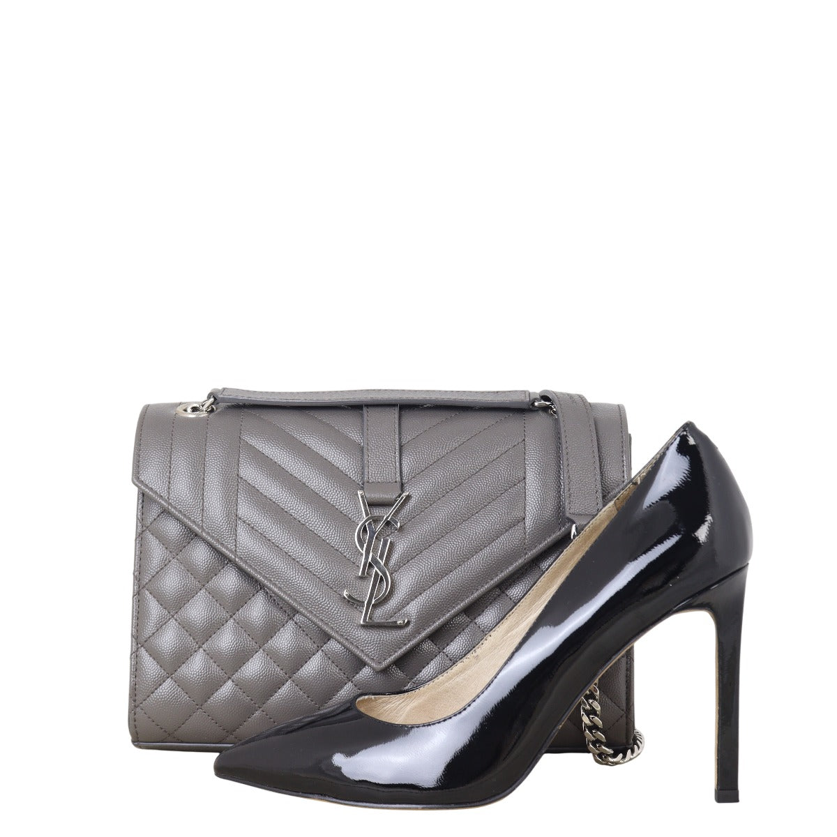 Saint Laurent Monogram Mix Matelasse Envelope Chain Bag Medium