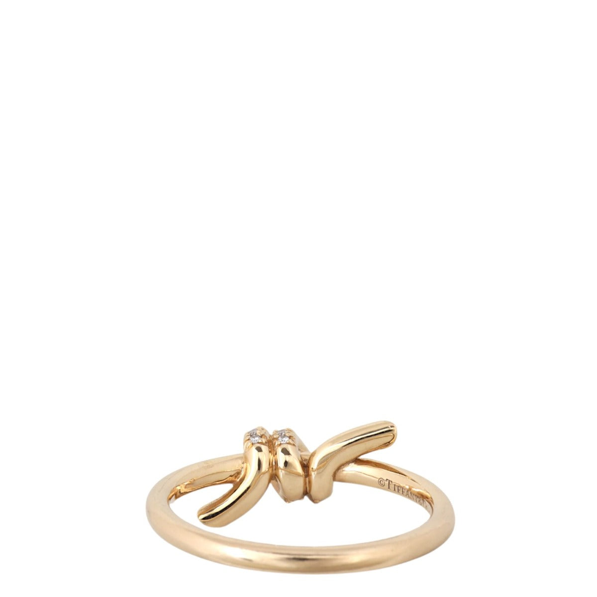 Tiffany & Co Knot 18k Rose Gold Diamond Ring