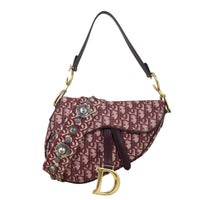 Dior Saddle Bag Oblique with Embroidered Strap