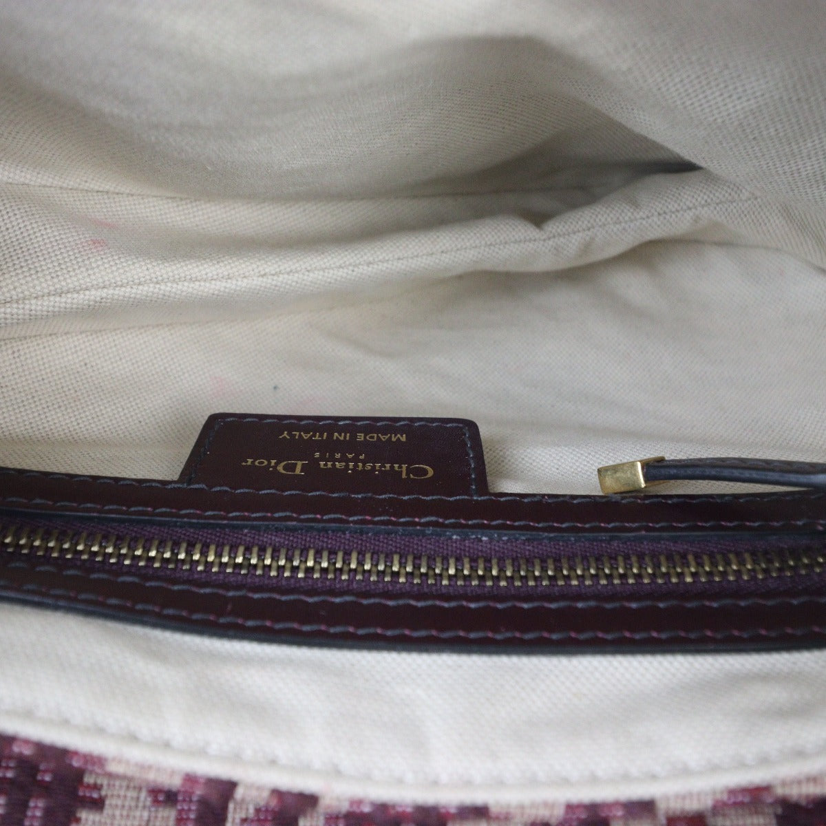 Dior Saddle Bag Oblique with Embroidered Strap