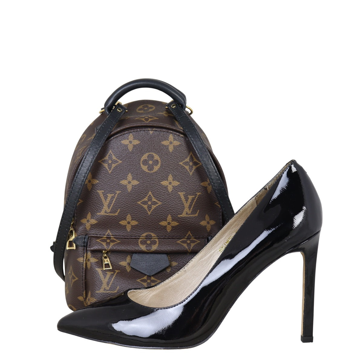 black mini louis vuitton backpack Palm Springs Monogram REDELUXE the Lockme backpack mini is embellished with metallic pins for a hard Louis Vuitton Palm Springs Mini