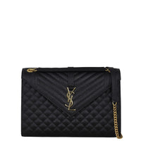 Saint Laurent Monogram Mix Matelasse Envelope Chain Bag Large