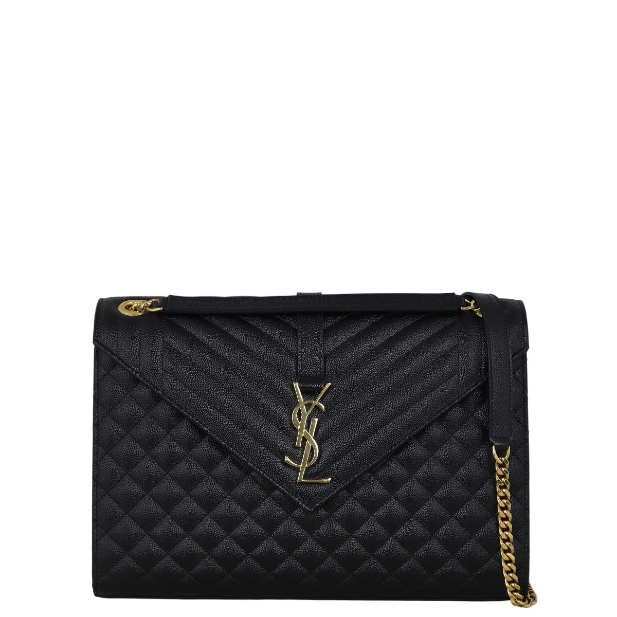 Saint Laurent Monogram Mix Matelasse Envelope Chain Bag Large