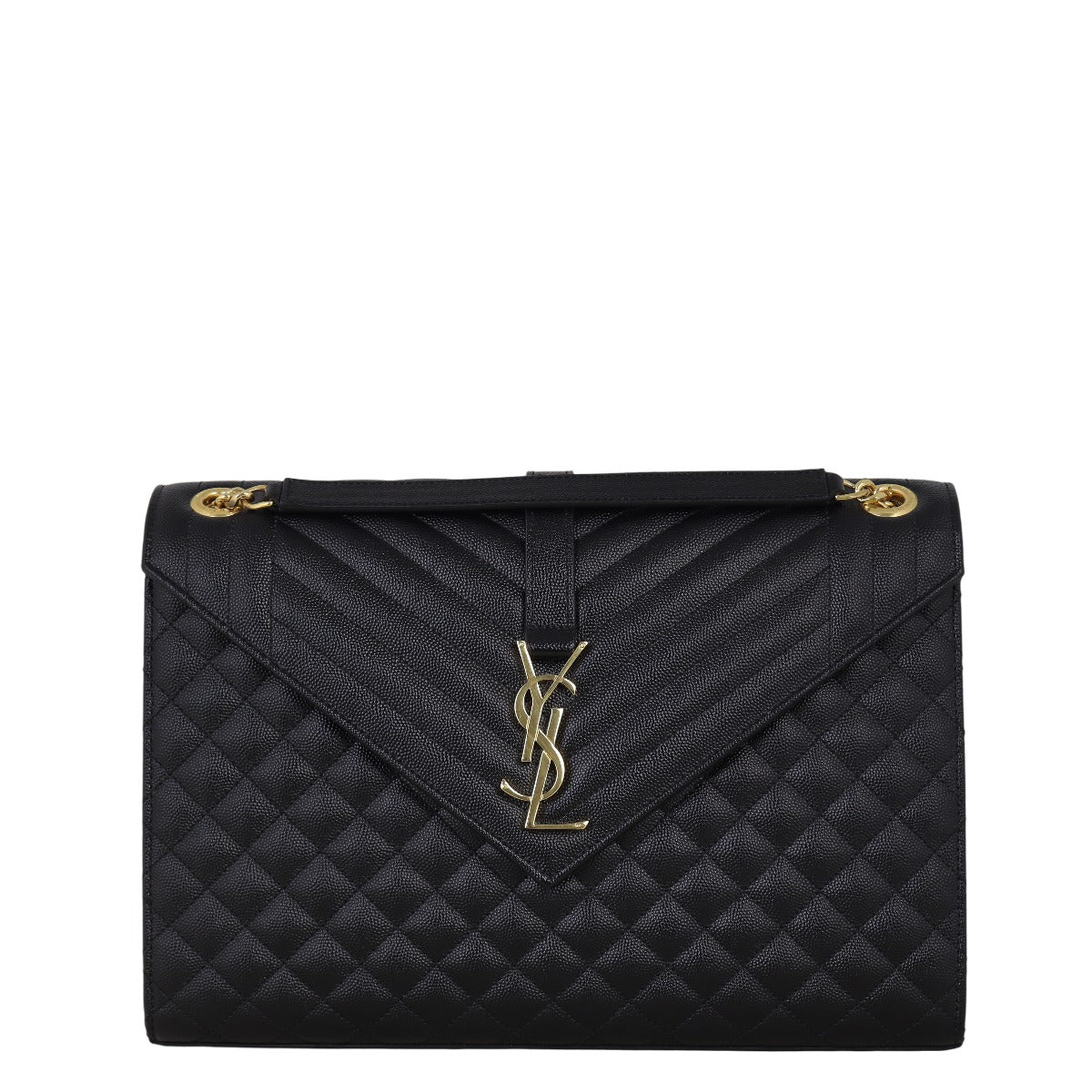 Saint Laurent Monogram Mix Matelasse Envelope Chain Bag Large