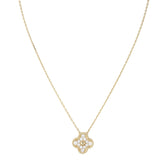 Van Cleef & Arpels Vintage Alhambra Diamond 18k Yellow Gold Pendant Necklace