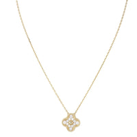 Van Cleef & Arpels Vintage Alhambra Diamond 18k Yellow Gold Pendant Necklace