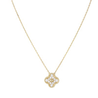 Van Cleef & Arpels Vintage Alhambra Diamond 18k Yellow Gold Pendant Necklace