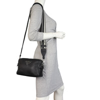 Prada Vitello Daino Double Zip Camera Bag